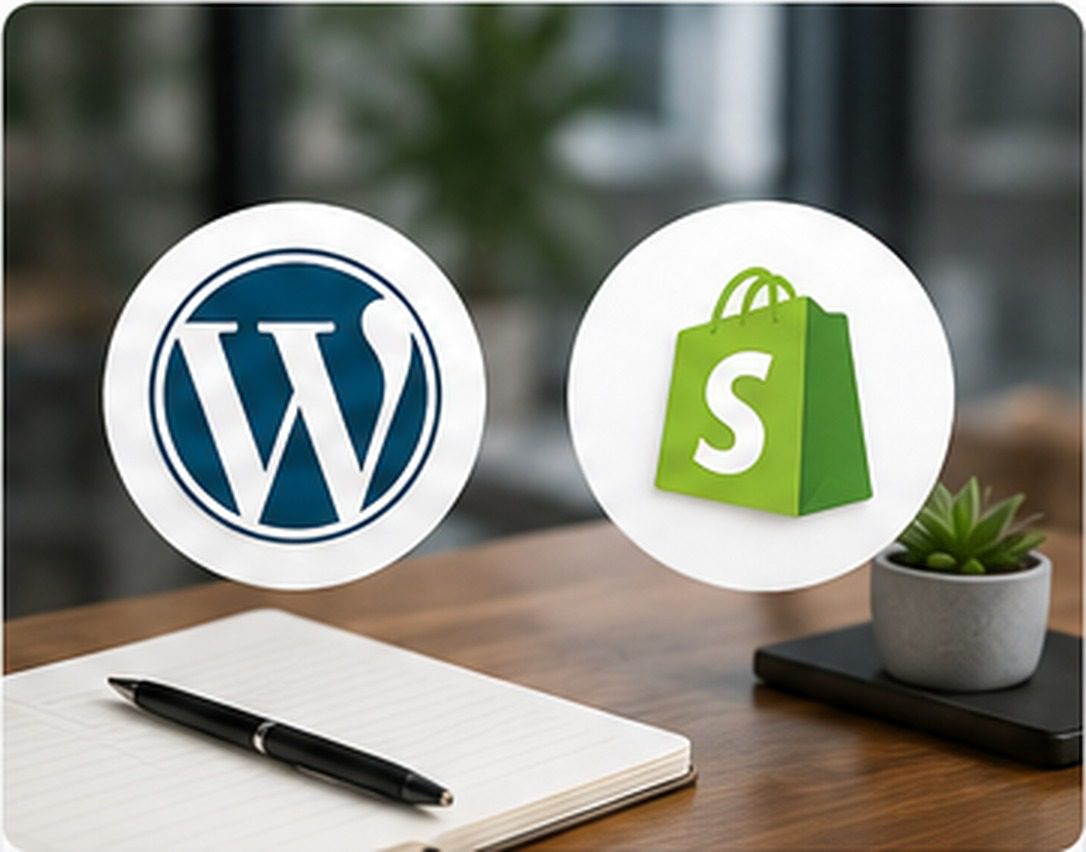 WordPress vs Shopify comparison for small business websites
