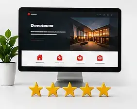 Professional website design with clear layout and trust signals