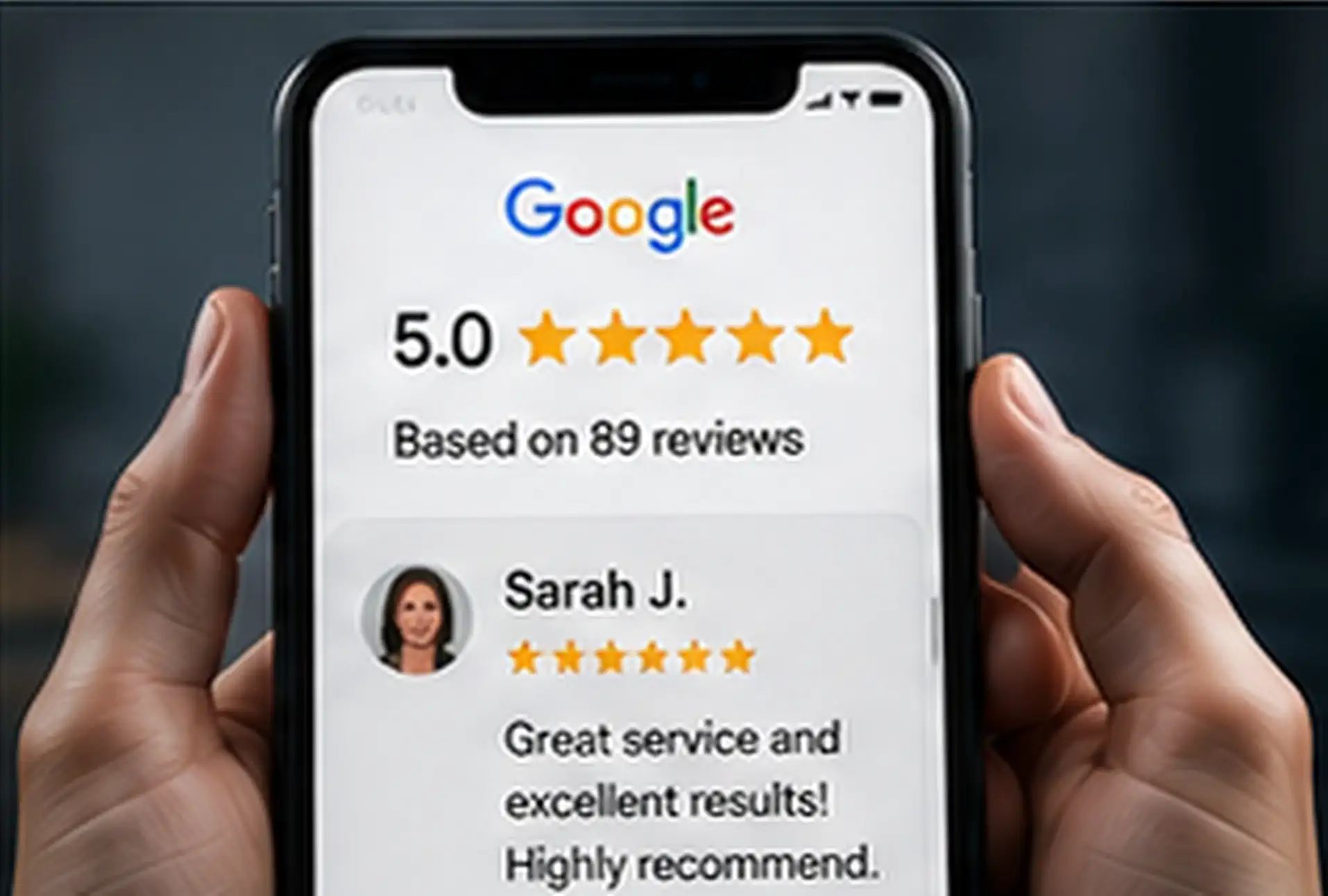 Genuine customer reviews building trust and local SEO authority