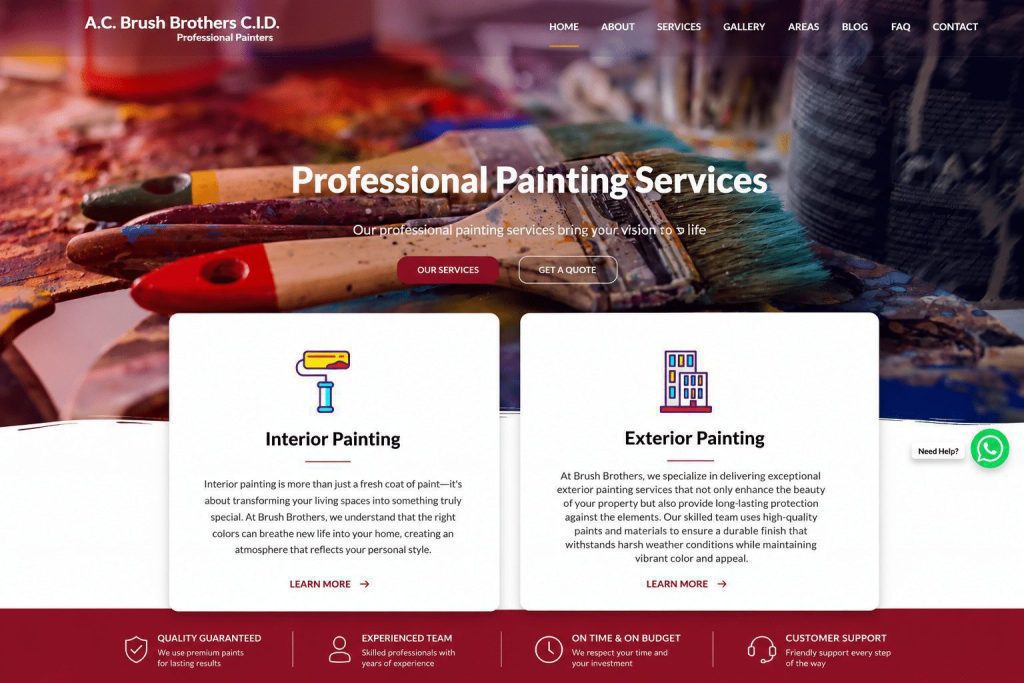 Brush Brothers Painters Sydney website design and local SEO portfolio