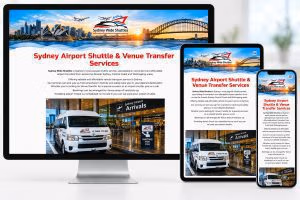 Responsive Sydney Shuttle Website Mockup