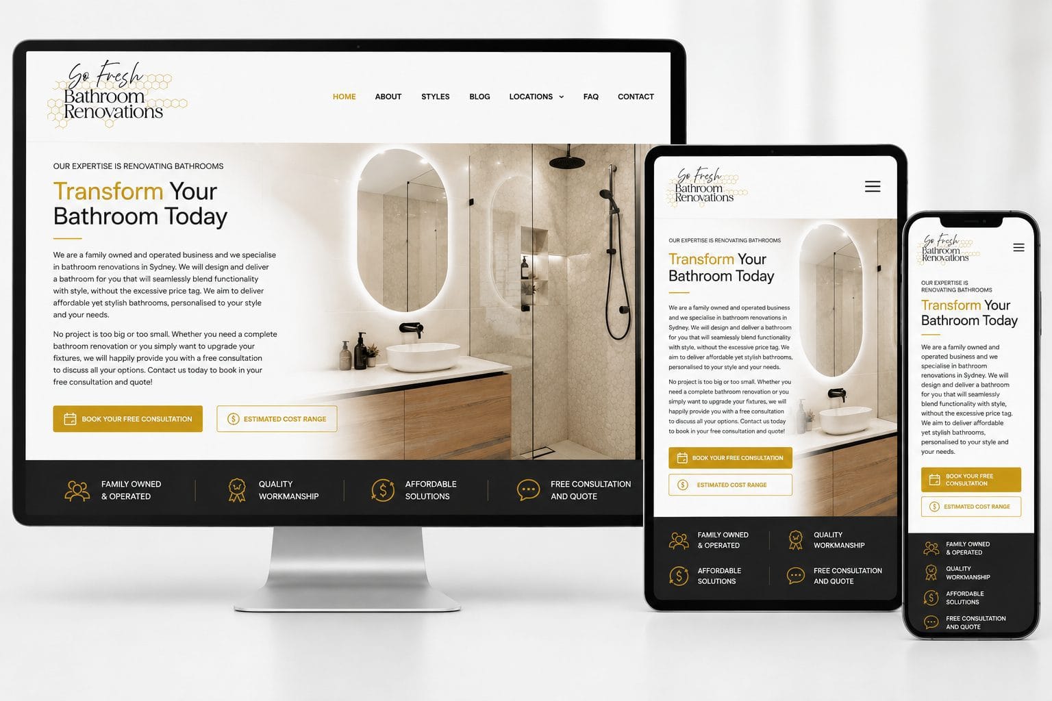 So Fresh Website Mockup