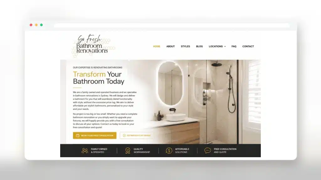 so fresh bathrooms portfolio