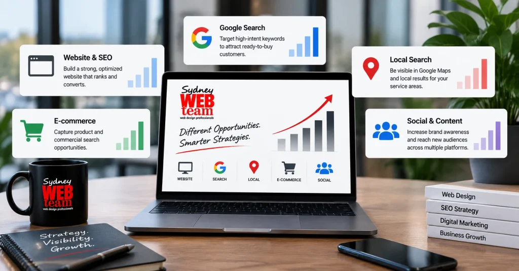 Sydney WEB team digital strategy for different search opportunities