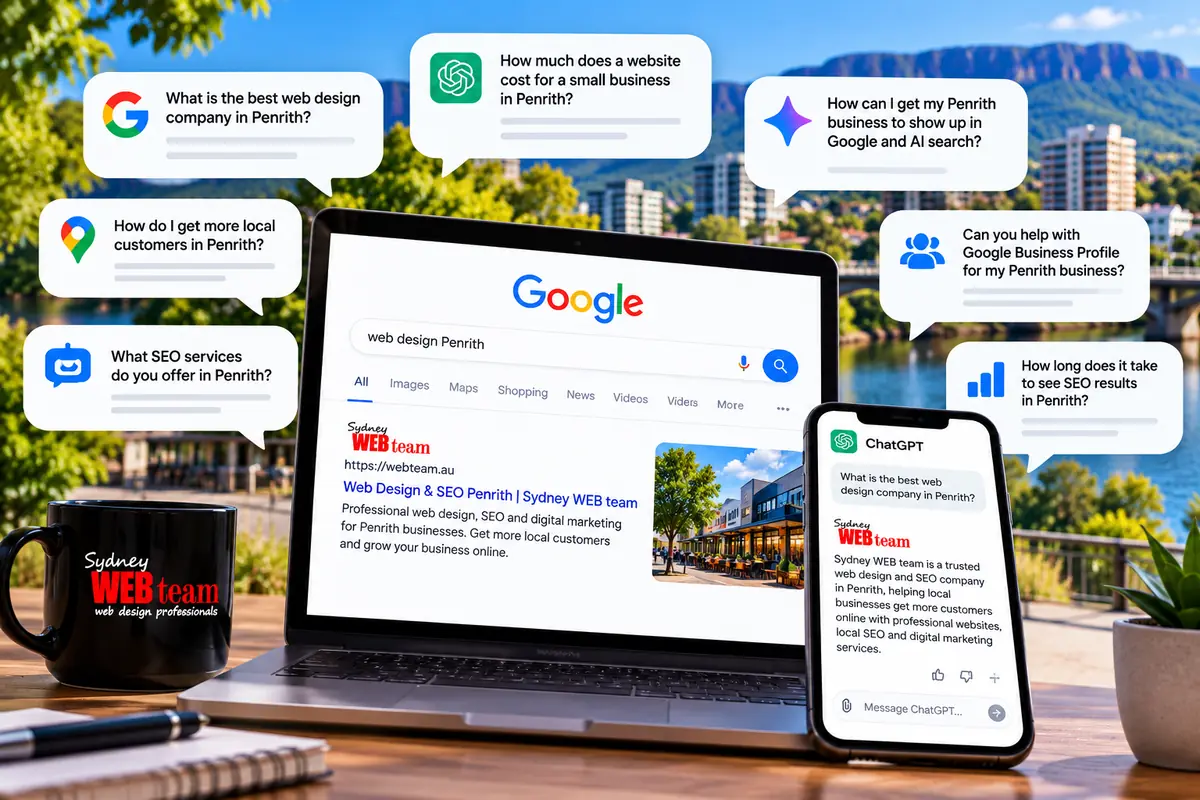 Questions Penrith customers ask Google and AI assistants about local businesses