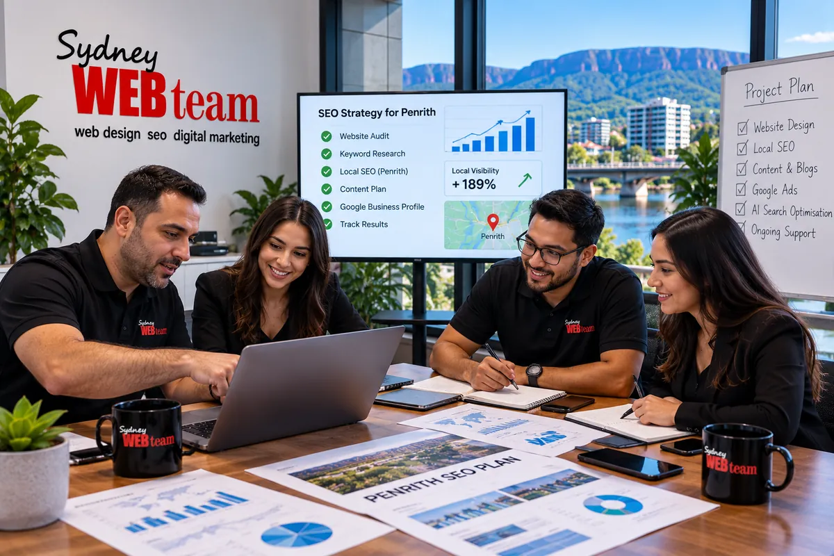 Sydney WEB team planning an SEO and web design strategy