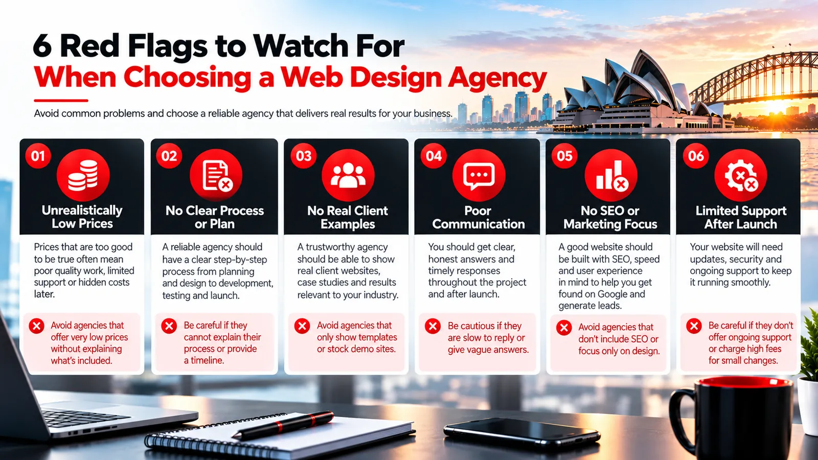 Red flags to watch for when choosing a web design agency